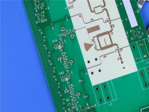 4-στρωματικό υβριδικό PCB σε υλικό RO4350B 10mil και High Tg FR-4