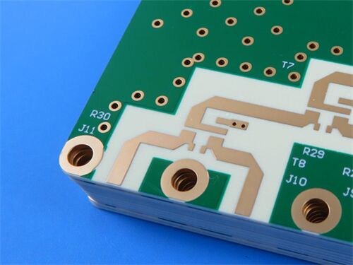 Πολυεπίπεδο PCB RO4003C 1.155mm Πράσινο Solder-mask Λευκό Silkscreen