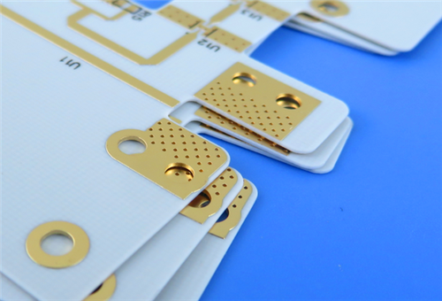 RF PCB 2 στρώματα 20mil RO4835 Υποστρώμα Μαύρο Μεταξοειδές Βυθισμό Χρυσό