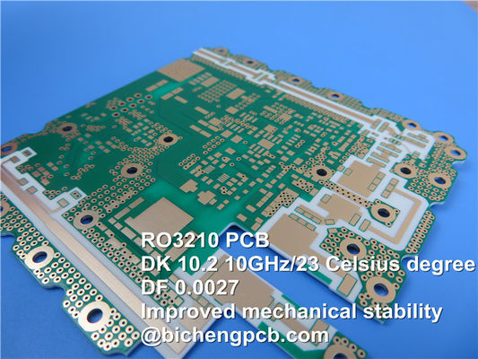 PCB υψηλής συχνότητας Rogers RO3210 με το χρυσό βύθισης επιστρώματος 25mil