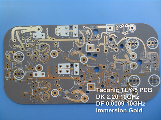 4 Layer Taconic TLY-5 PTFE Glass Matt Black RF PCB DK 2.2