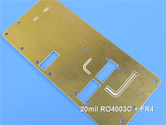 Hybrid PCB 6-Layer Featuring RO4003C and FR4 Material Impedance Controlled