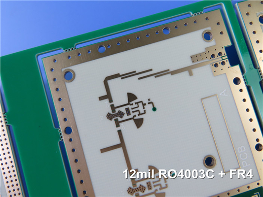 Hybrid PCB 6-Layer Featuring RO4003C and FR4 Material Impedance Controlled