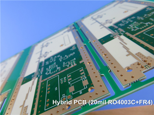 Hybrid PCB 6-Layer Featuring RO4003C and FR4 Material Impedance Controlled