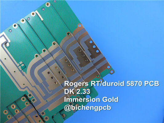 Το Rogers RT/Duroid 5870 άσπρο Silkscreen 0.4mm επιφάνεια σχεδίου OSP PCB υψηλής συχνότητας τελειώνει το PCB