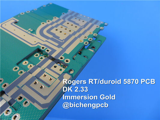 Το Rogers RT/Duroid 5870 άσπρο Silkscreen 0.4mm επιφάνεια σχεδίου OSP PCB υψηλής συχνότητας τελειώνει το PCB
