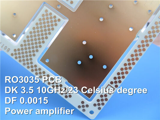 Χρυσός βύθισης πινάκων 10mil 0.254mm DK3.5 PCB RO3035 Rogers για την κεραία μπαλωμάτων