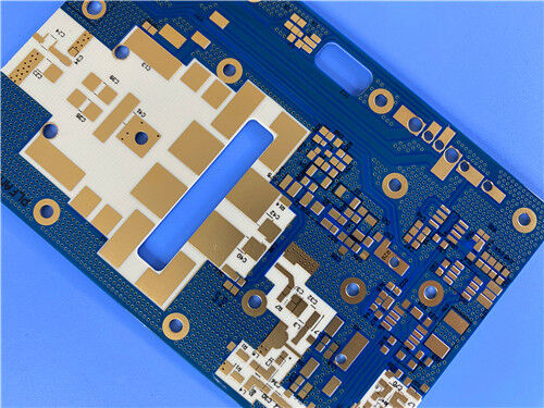 0.2mm RO4350B LoPro PCB διπλού στρώματος με μπλε μάσκα συγκόλλησης