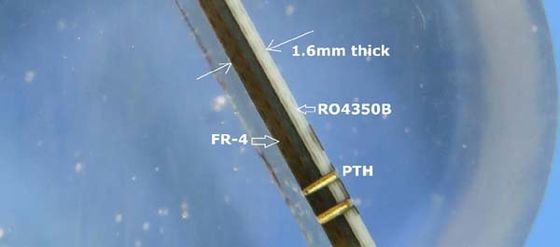 Υβριδικά PCB για υλικά RO4350B και FR4, RT duroid 5880