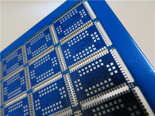 Πολυεπίπεδο PCB Blue Solder Mask Copper 35um Circuit Board With Edge Castellated Plating (Πλακέτο κυκλωμάτων με πολυεπίπεδο PCB)
