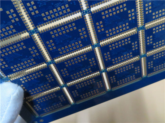 Πολυεπίπεδο PCB Blue Solder Mask Copper 35um Circuit Board With Edge Castellated Plating (Πλακέτο κυκλωμάτων με πολυεπίπεδο PCB)
