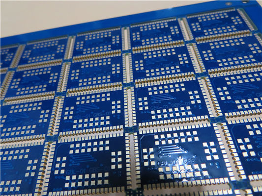 Πολυεπίπεδο PCB Blue Solder Mask Copper 35um Circuit Board With Edge Castellated Plating (Πλακέτο κυκλωμάτων με πολυεπίπεδο PCB)