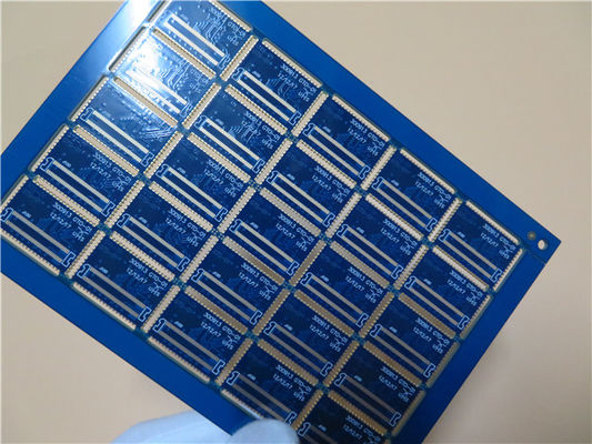 Πολυεπίπεδο PCB Blue Solder Mask Copper 35um Circuit Board With Edge Castellated Plating (Πλακέτο κυκλωμάτων με πολυεπίπεδο PCB)