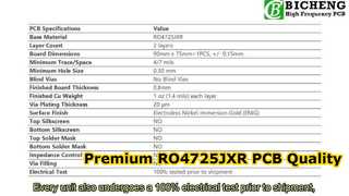 PCB 2 επιπέδων Κατασκευασμένο σε 30,7 mil RO4725JXR με Immersion Gold