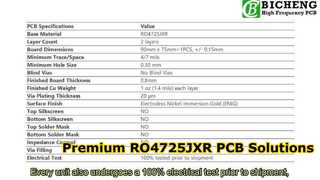 PCB 2 επιπέδων Κατασκευασμένο σε 30,7 mil RO4725JXR με Immersion Gold